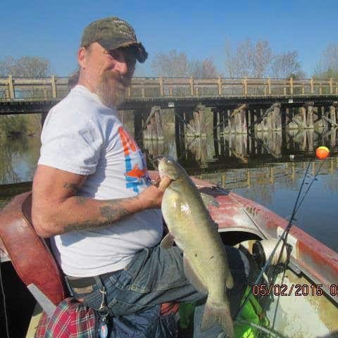 Dad Bob Todd fishing the Saginaw May 2015